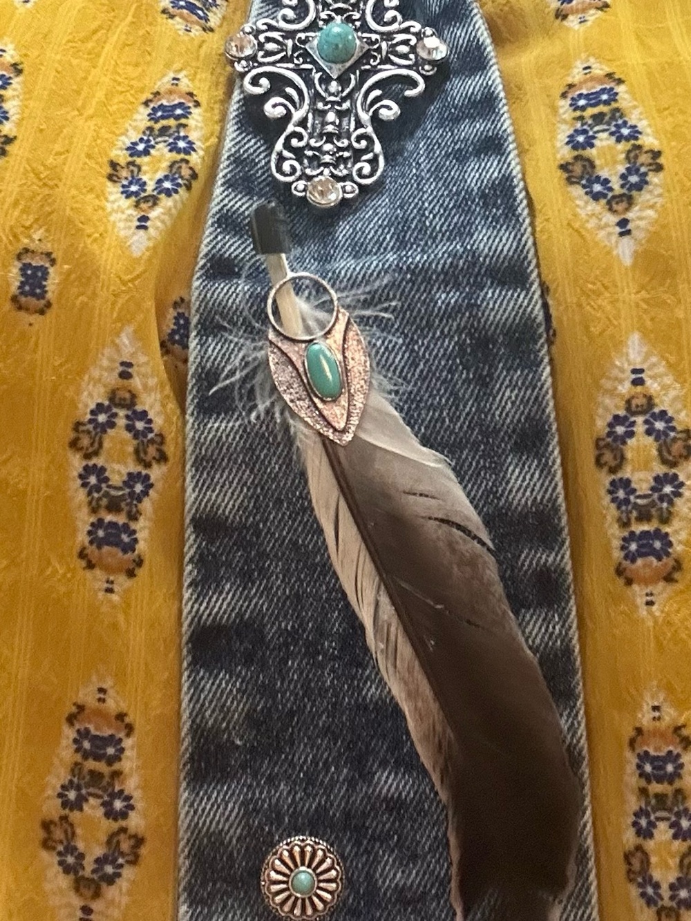 Denim Tie Necklace